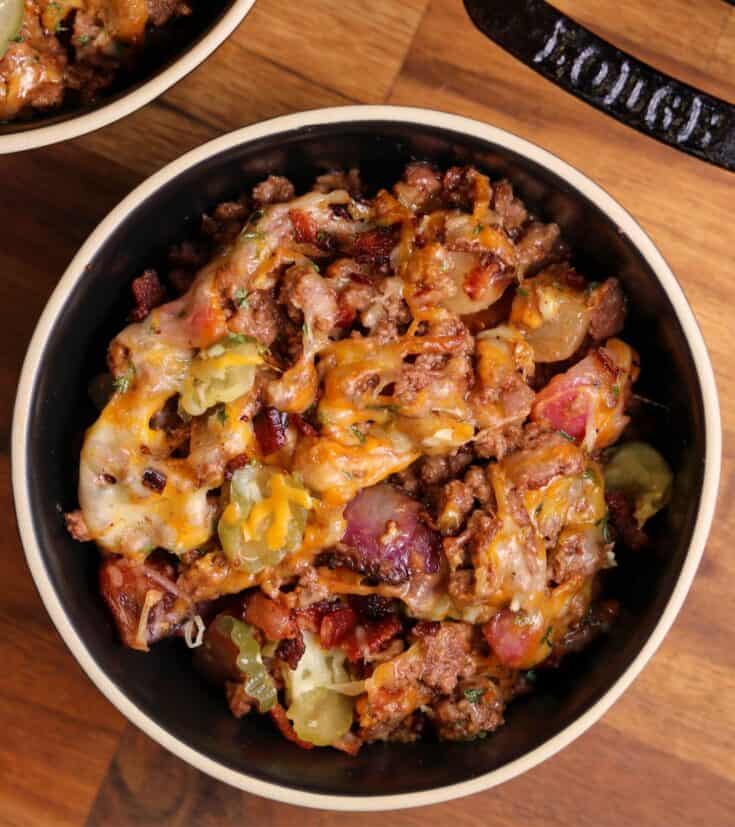 Creamy Keto Bacon Cheeseburger Skillet (All the Burger Vibes, No Bun)