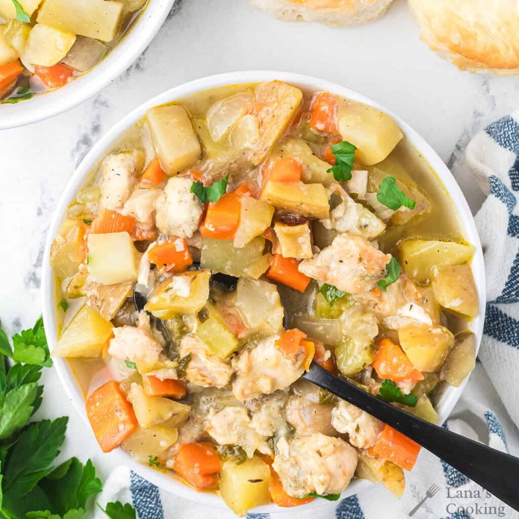 Slow Cooker Garlic Herb Chicken and Veggie Stew (Hands-Off Cozy Dinner)